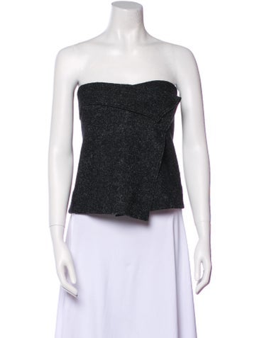 Étoile Isabel Marant Tops Virgin Wool Strapless Crop Top Us8, Fr40 | M