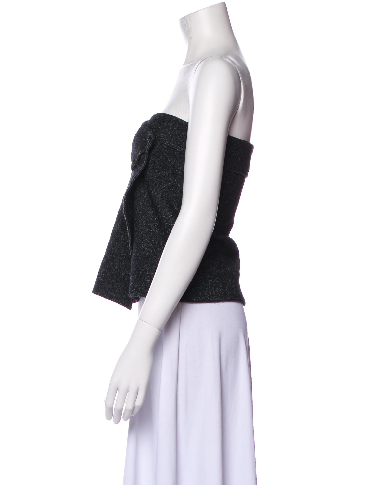 Étoile Isabel Marant Virgin Wool Strapless Crop Top