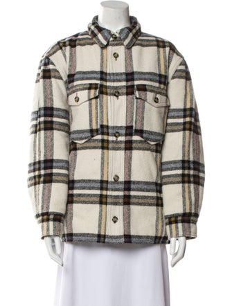 Étoile Isabel Marant Wool Plaid Print Jacket