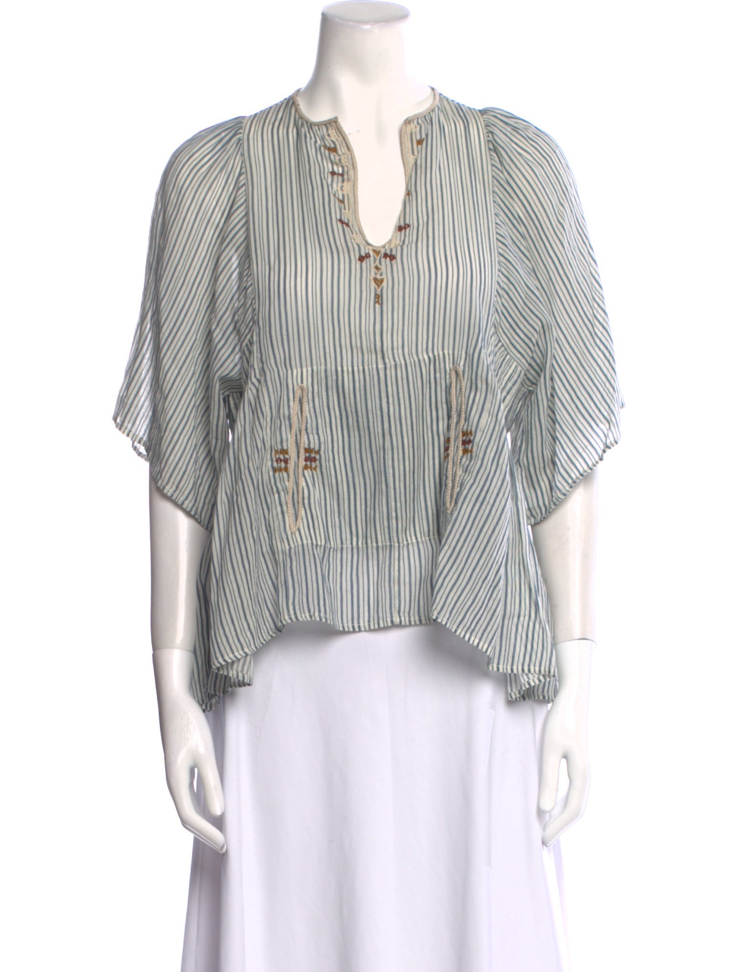 Étoile Isabel Marant Striped V-Neck Top