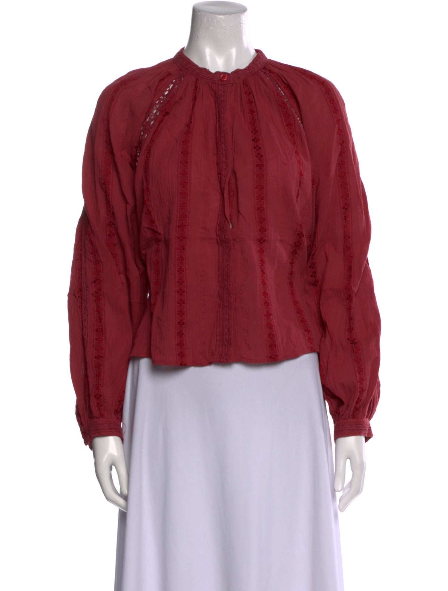 Étoile Isabel Marant Mock Neck Long Sleeve Blouse