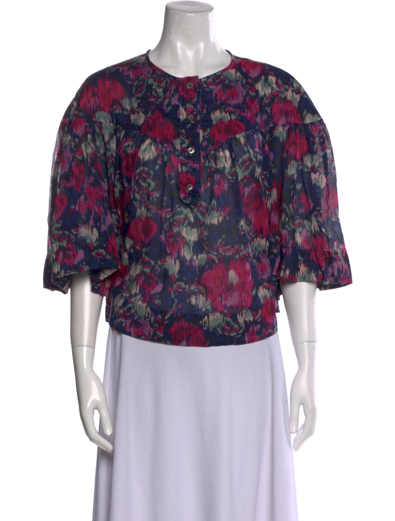 Étoile Isabel Marant Floral Print Crew Neck Blouse