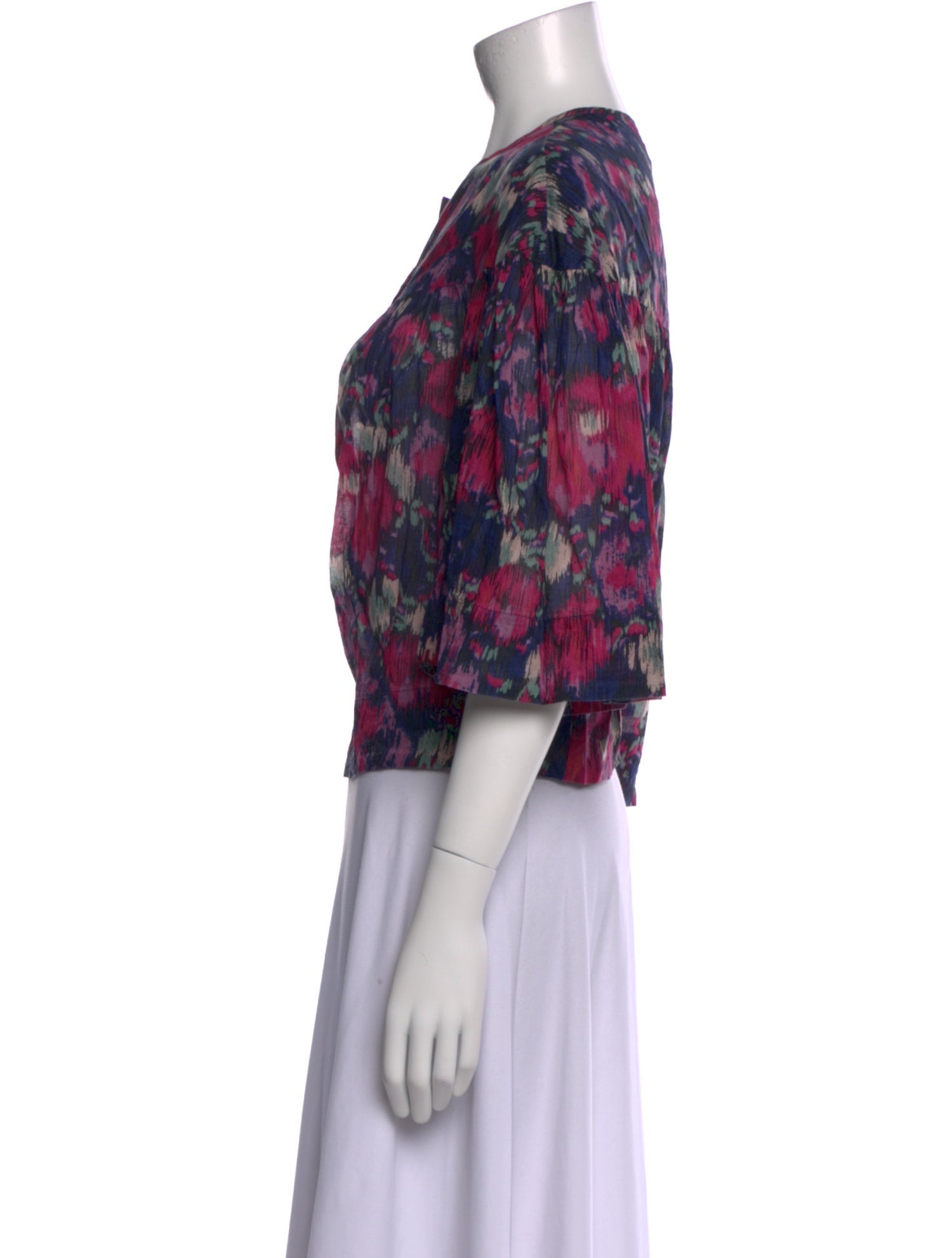 Étoile Isabel Marant Floral Print Crew Neck Blouse