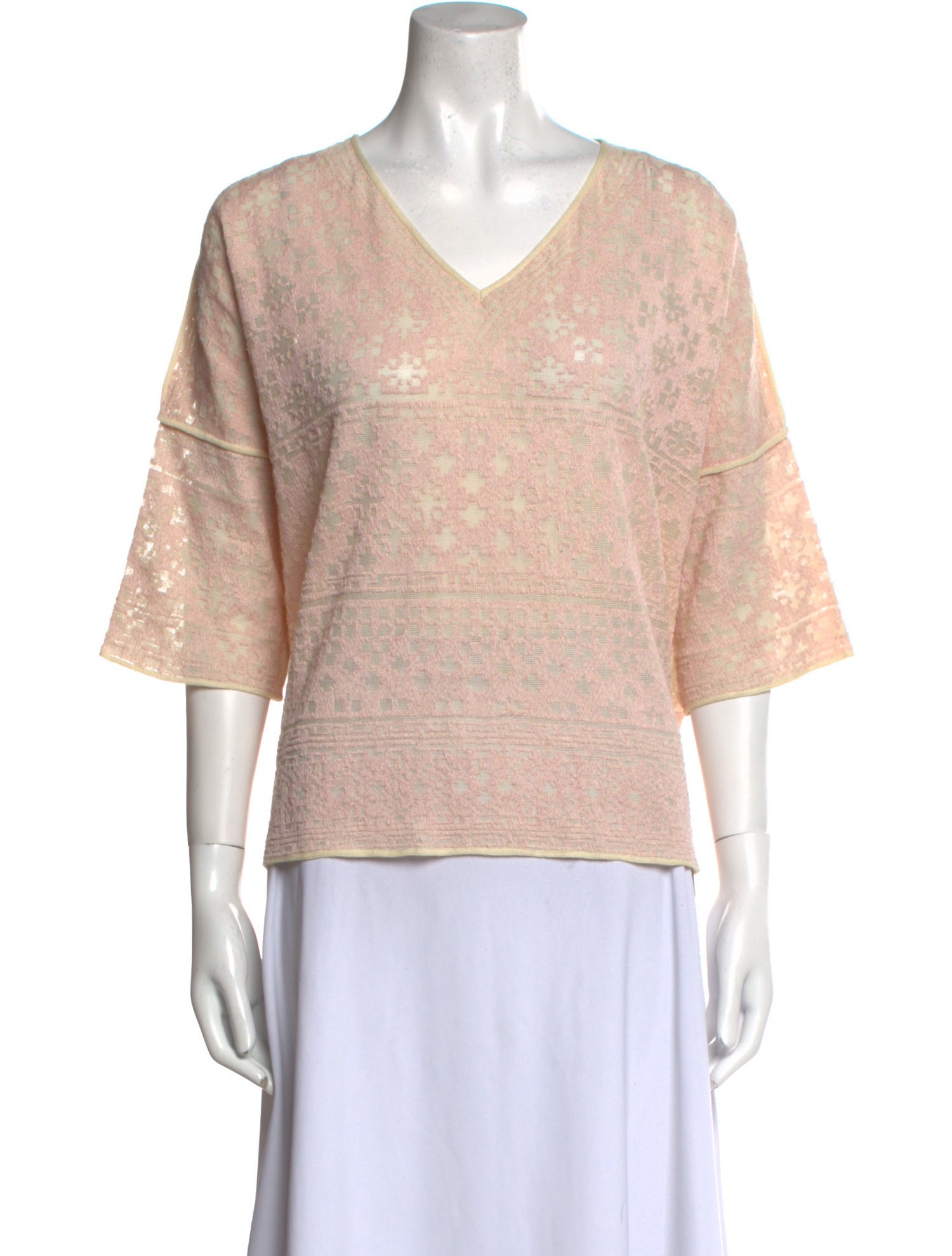 Étoile Isabel Marant V-Neck Three-Quarter Sleeve Top