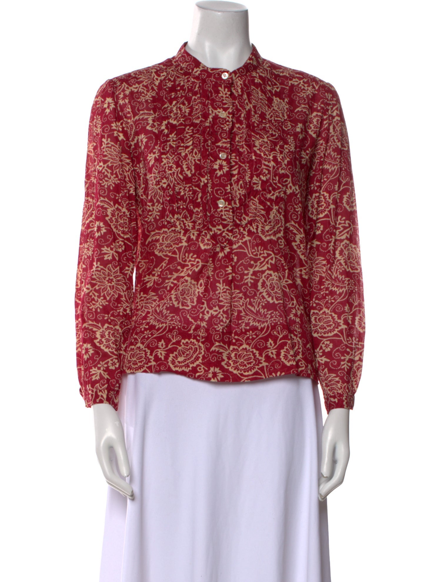 Étoile Isabel Marant Floral Print Mock Neck Blouse