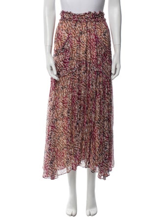Étoile Isabel Marant Animal Print Midi Length Skirt