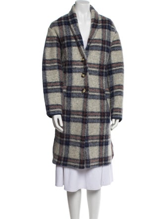 Étoile Isabel Marant Wool Plaid Print Coat