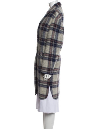 Étoile Isabel Marant Wool Plaid Print Coat