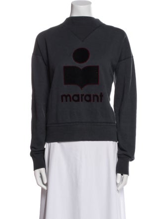 Étoile Isabel Marant Graphic Print Mock Neck Sweatshirt