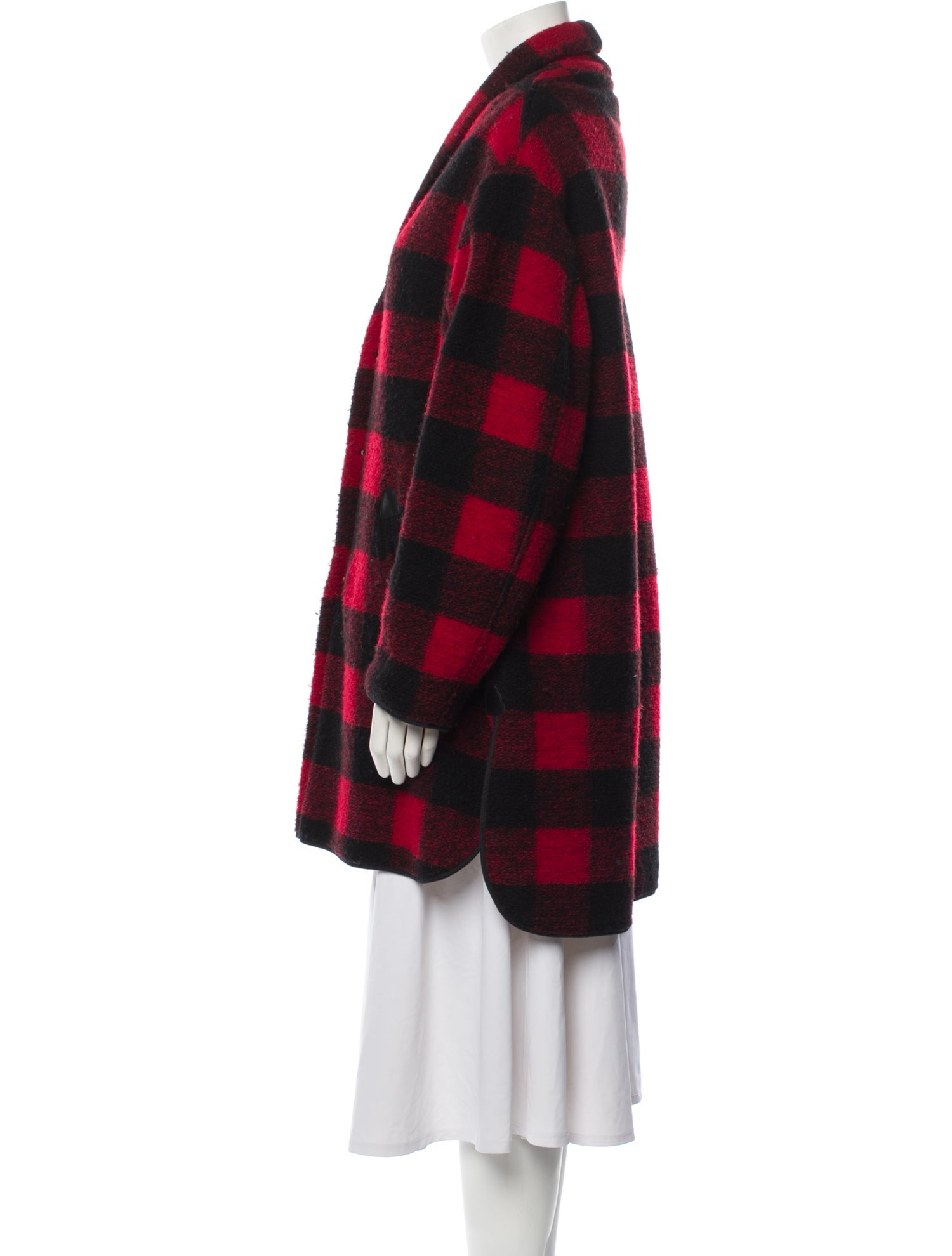 Étoile Isabel Marant Wool Plaid Print Coat