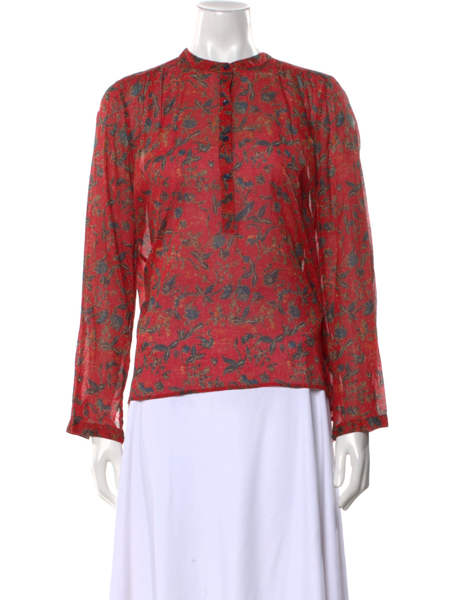 Étoile Isabel Marant Floral Print Crew Neck Blouse