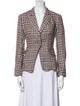 Étoile Isabel Marant Linen Plaid Print Blazer