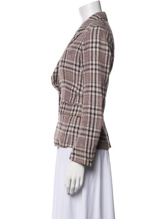 Étoile Isabel Marant Linen Plaid Print Blazer