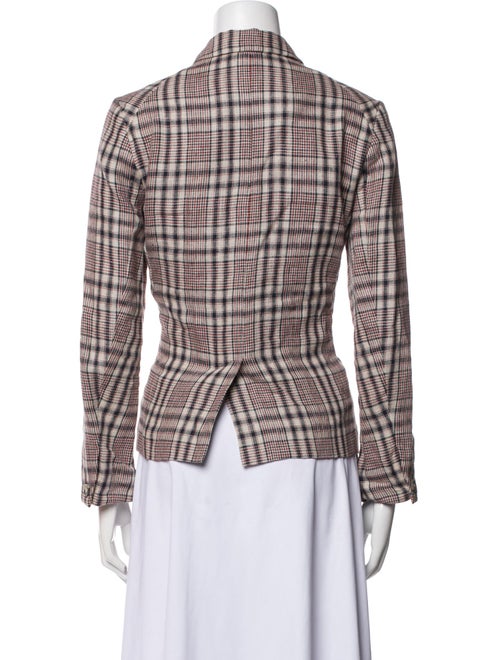 Étoile Isabel Marant Linen Plaid Print Blazer