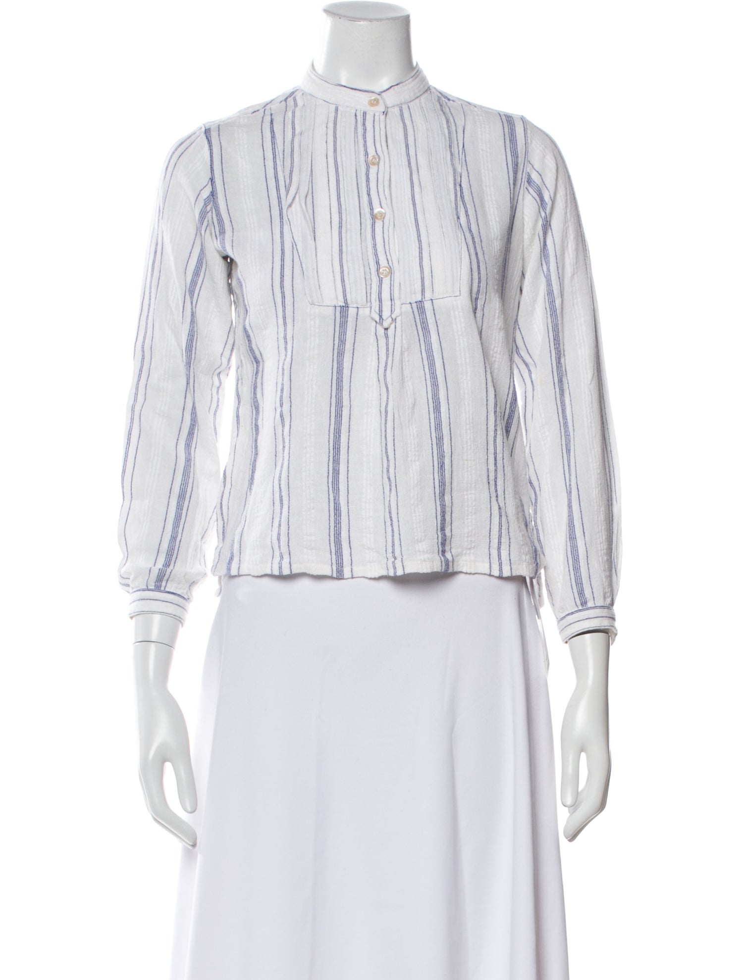 Étoile Isabel Marant Striped Mock Neck Crop Top