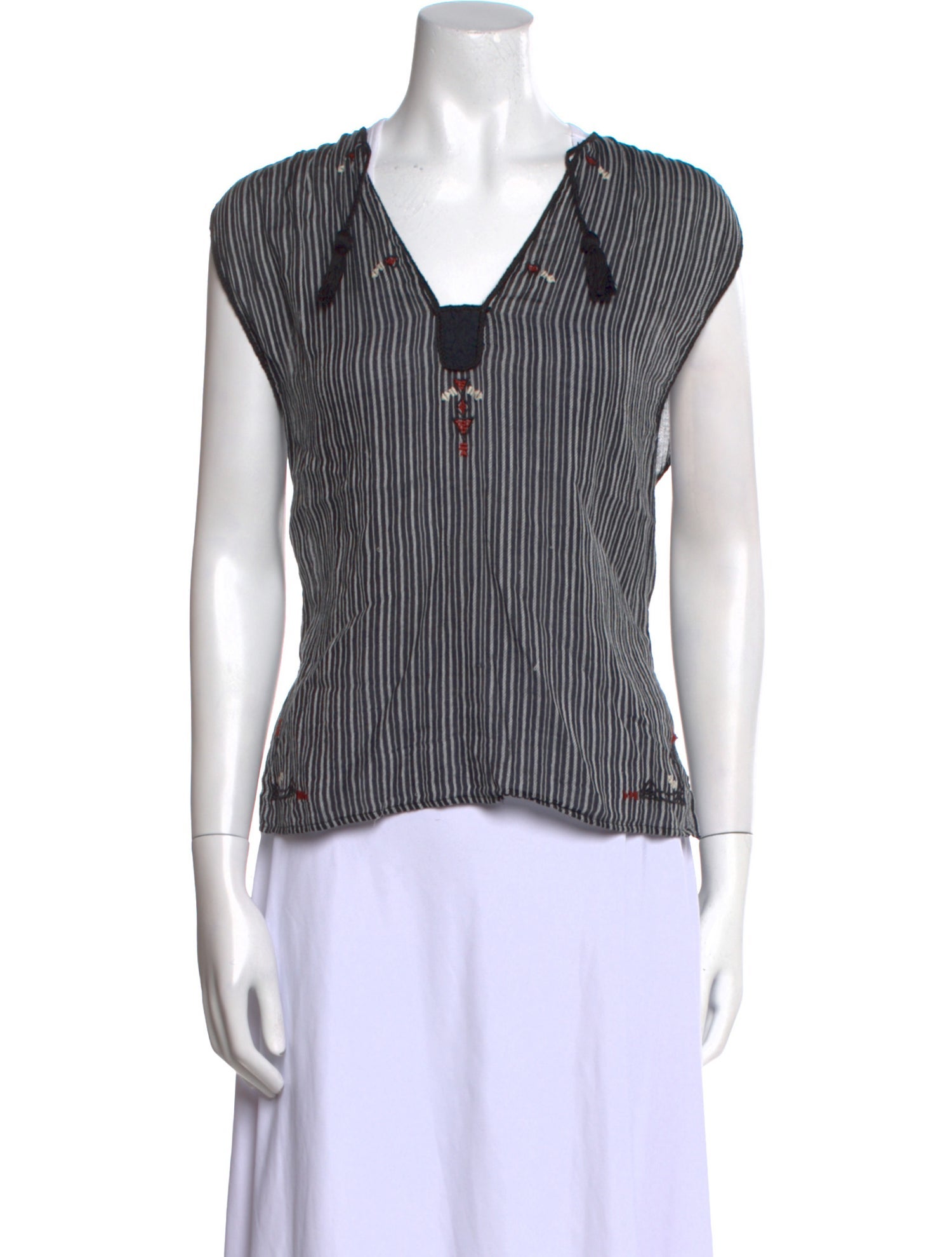 Étoile Isabel Marant Striped V-Neck Top