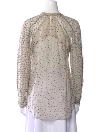 Étoile Isabel Marant Printed Scoop Neck Button-Up Top