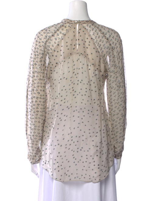 Étoile Isabel Marant Printed Scoop Neck Button-Up Top