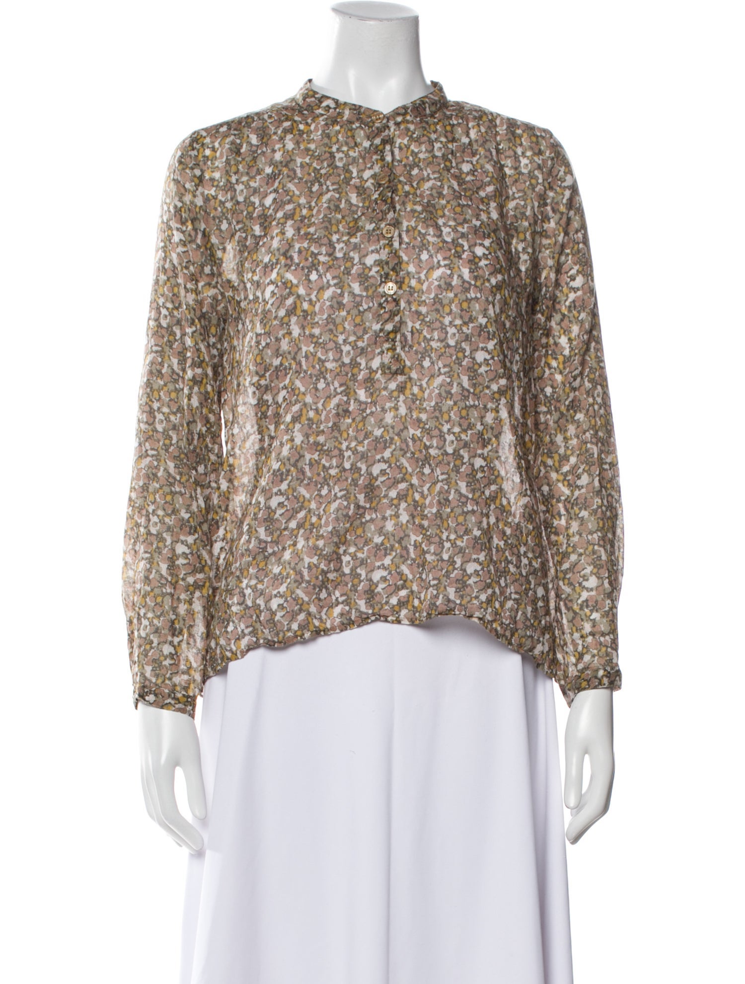 Étoile Isabel Marant Printed Mock Neck Blouse