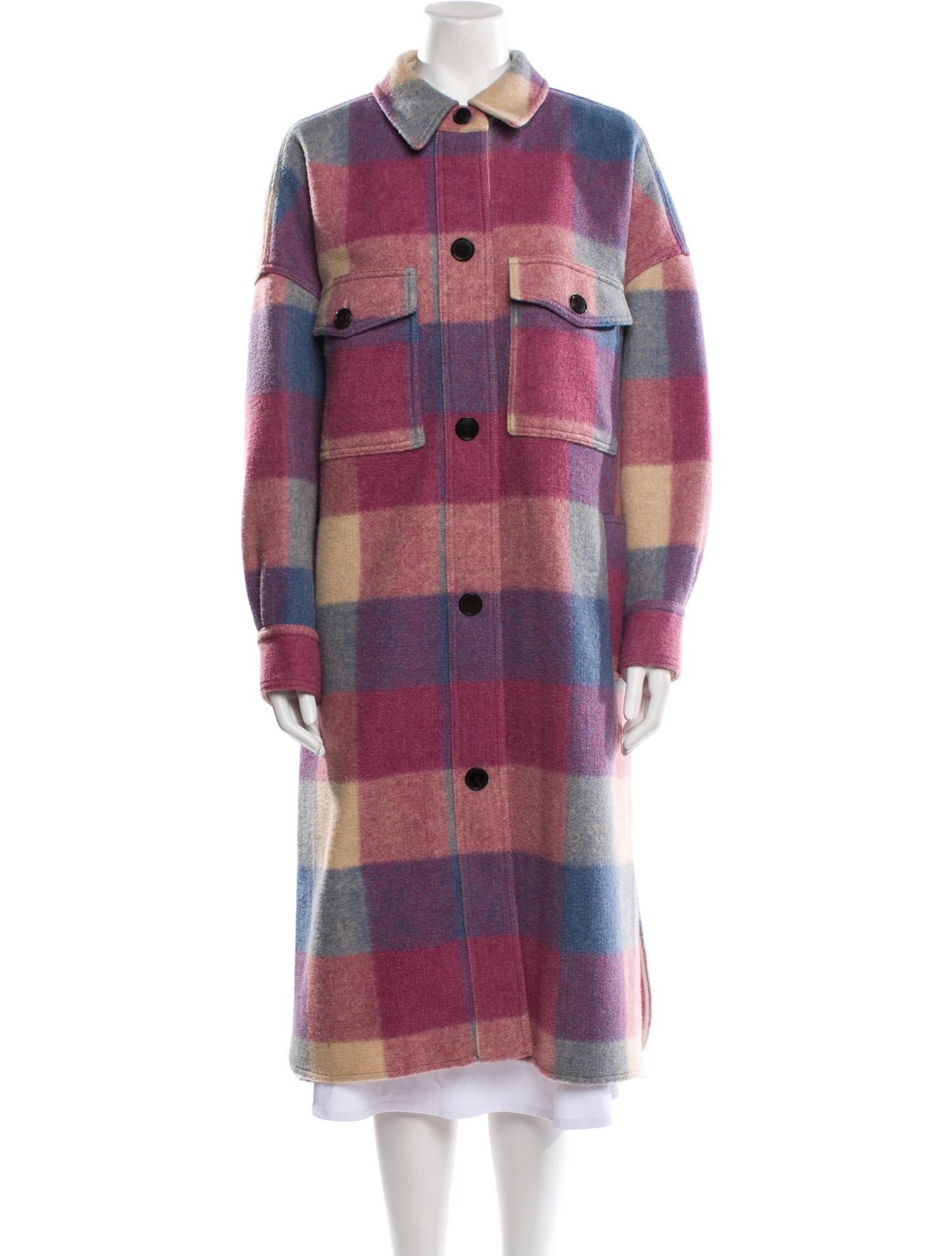 Étoile Isabel Marant Plaid Print Trench Coat
