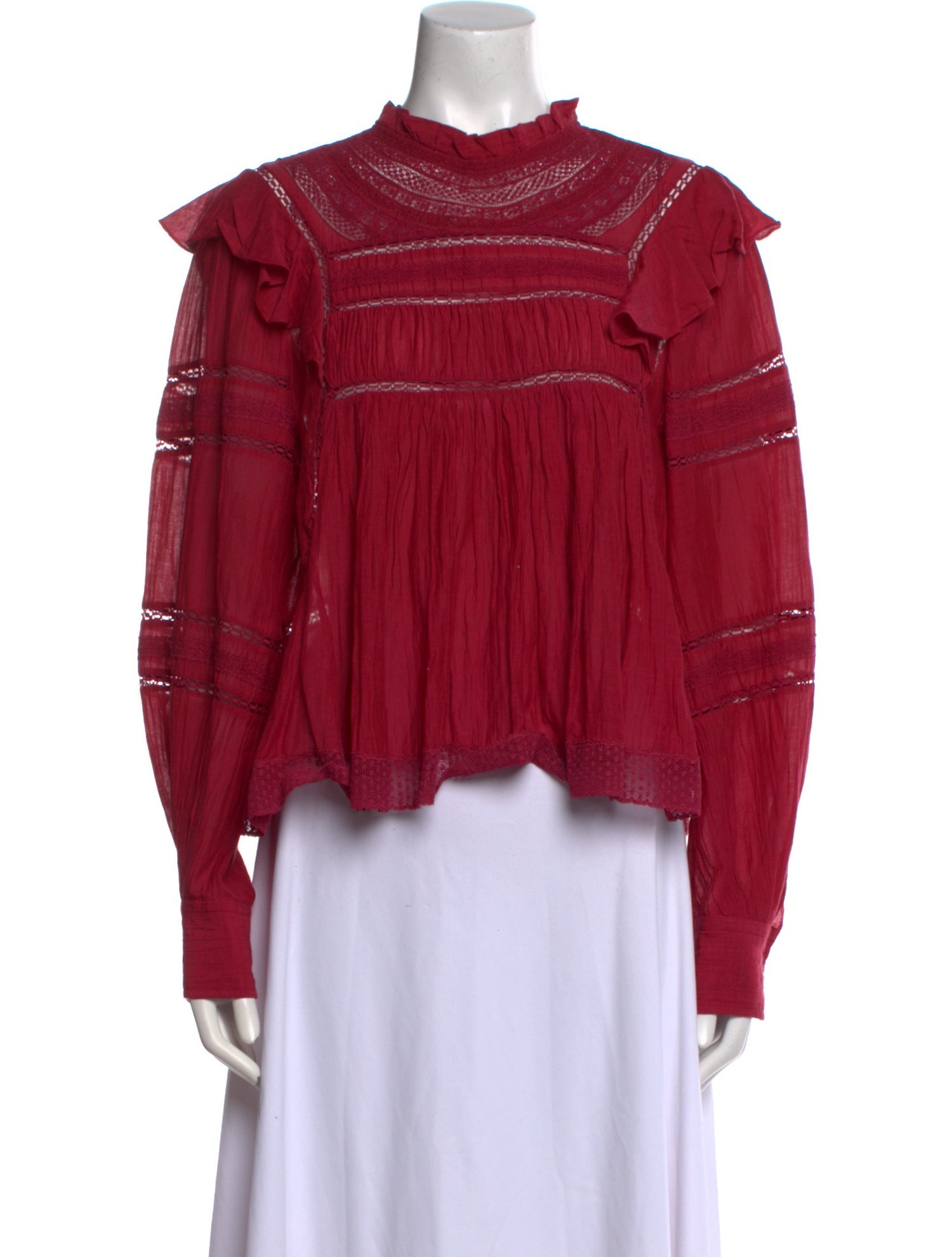 Étoile Isabel Marant Mock Neck Long Sleeve Blouse