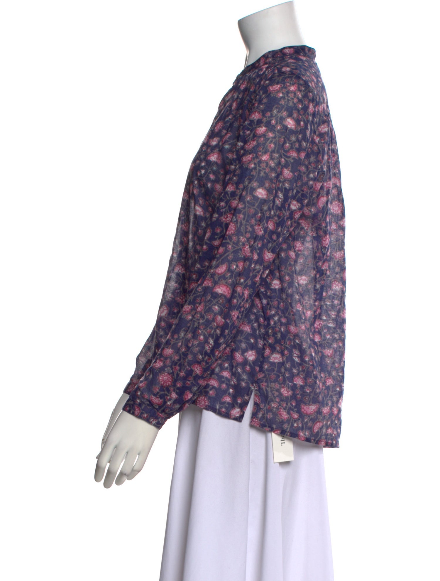 Étoile Isabel Marant Floral Print Mock Neck Blouse