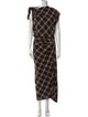 Étoile Isabel Marant Plaid Print Long Dress