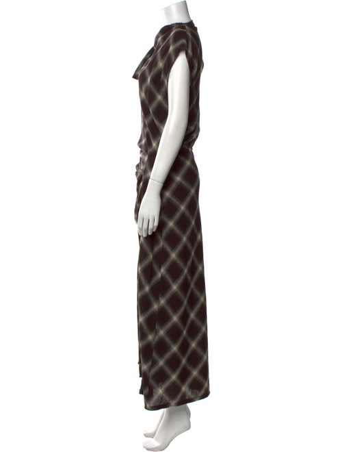 Étoile Isabel Marant Plaid Print Long Dress