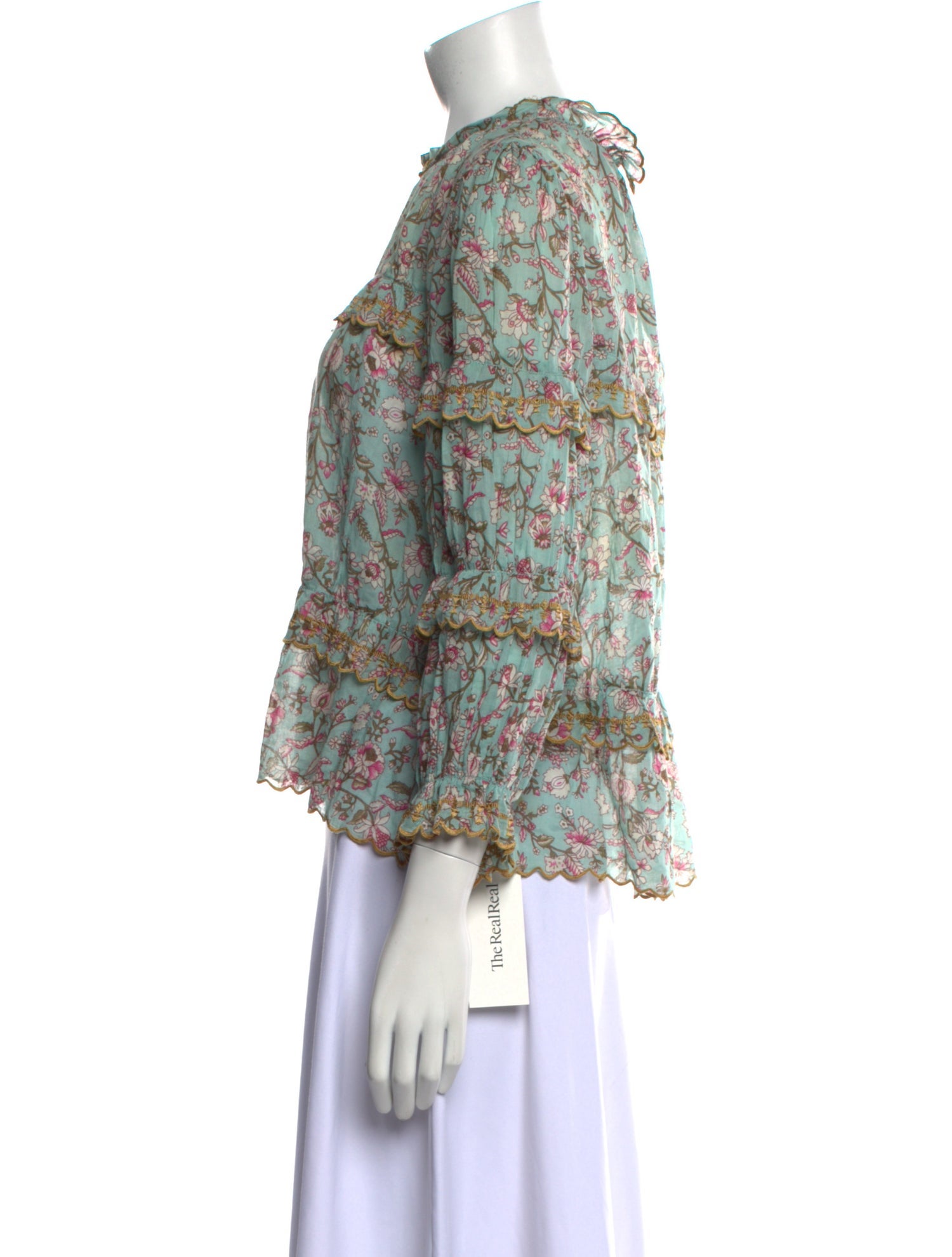 Étoile Isabel Marant Floral Print Mock Neck Blouse