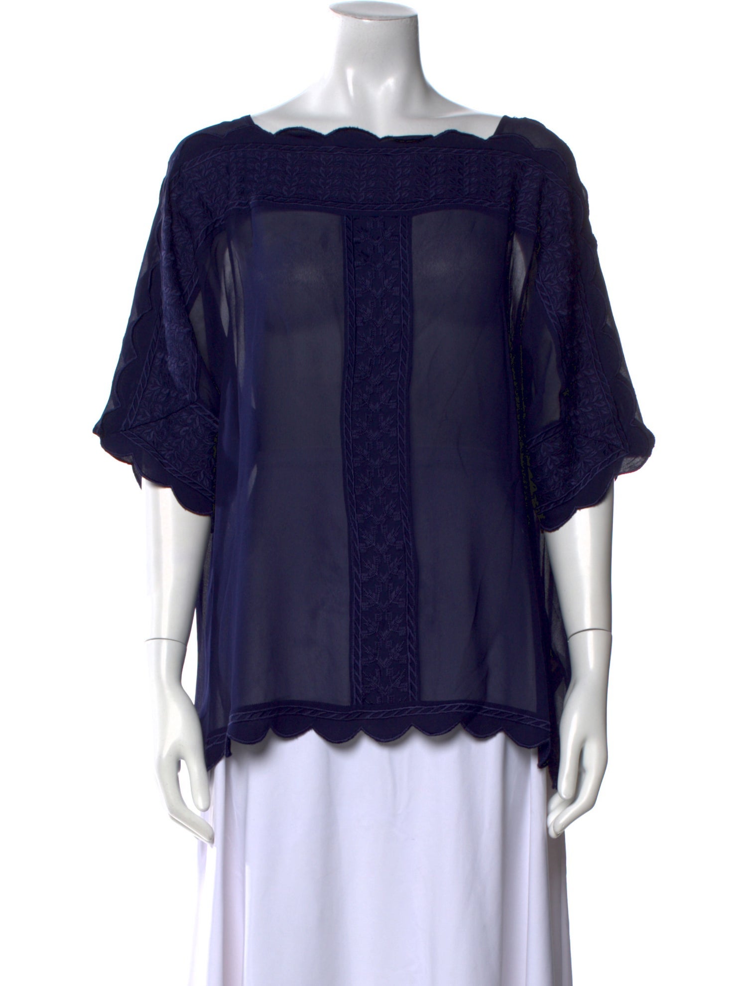 Étoile Isabel Marant Bateau Neckline Three-Quarter Sleeve Blouse