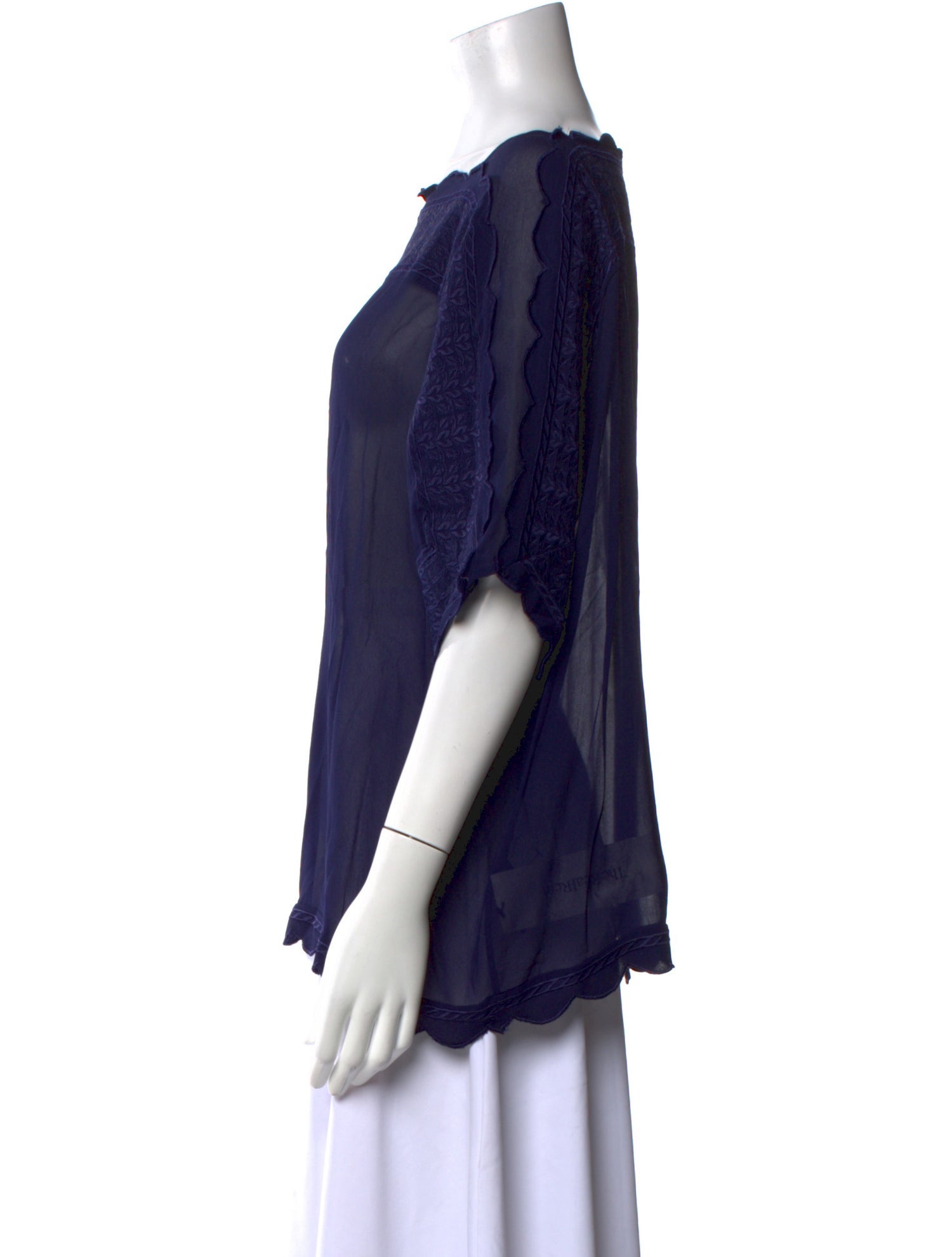 Étoile Isabel Marant Bateau Neckline Three-Quarter Sleeve Blouse