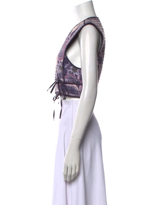 Étoile Isabel Marant Printed V-Neck Crop Top