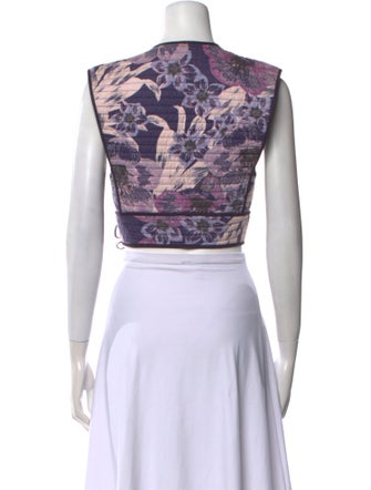 Étoile Isabel Marant Printed V-Neck Crop Top