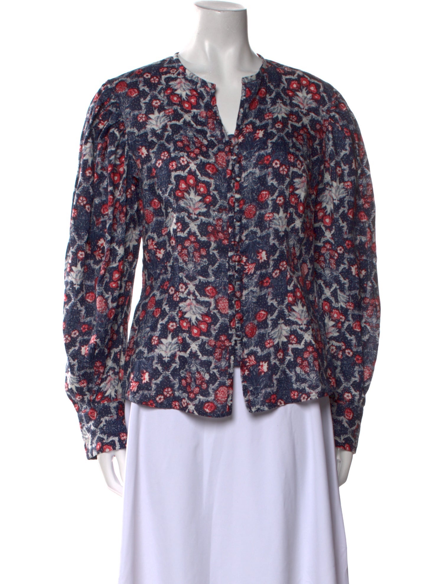 Étoile Isabel Marant Linen Floral Print Blouse