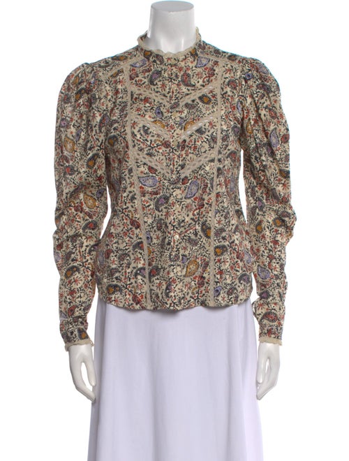 Étoile Isabel Marant Paisley Print Mock Neck Blouse