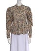 Étoile Isabel Marant Paisley Print Mock Neck Blouse