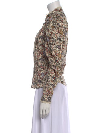 Étoile Isabel Marant Paisley Print Mock Neck Blouse