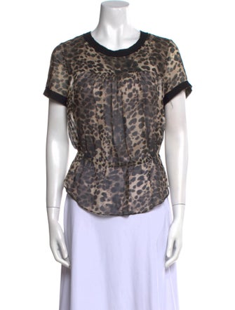 Étoile Isabel Marant Silk Animal Print T-Shirt