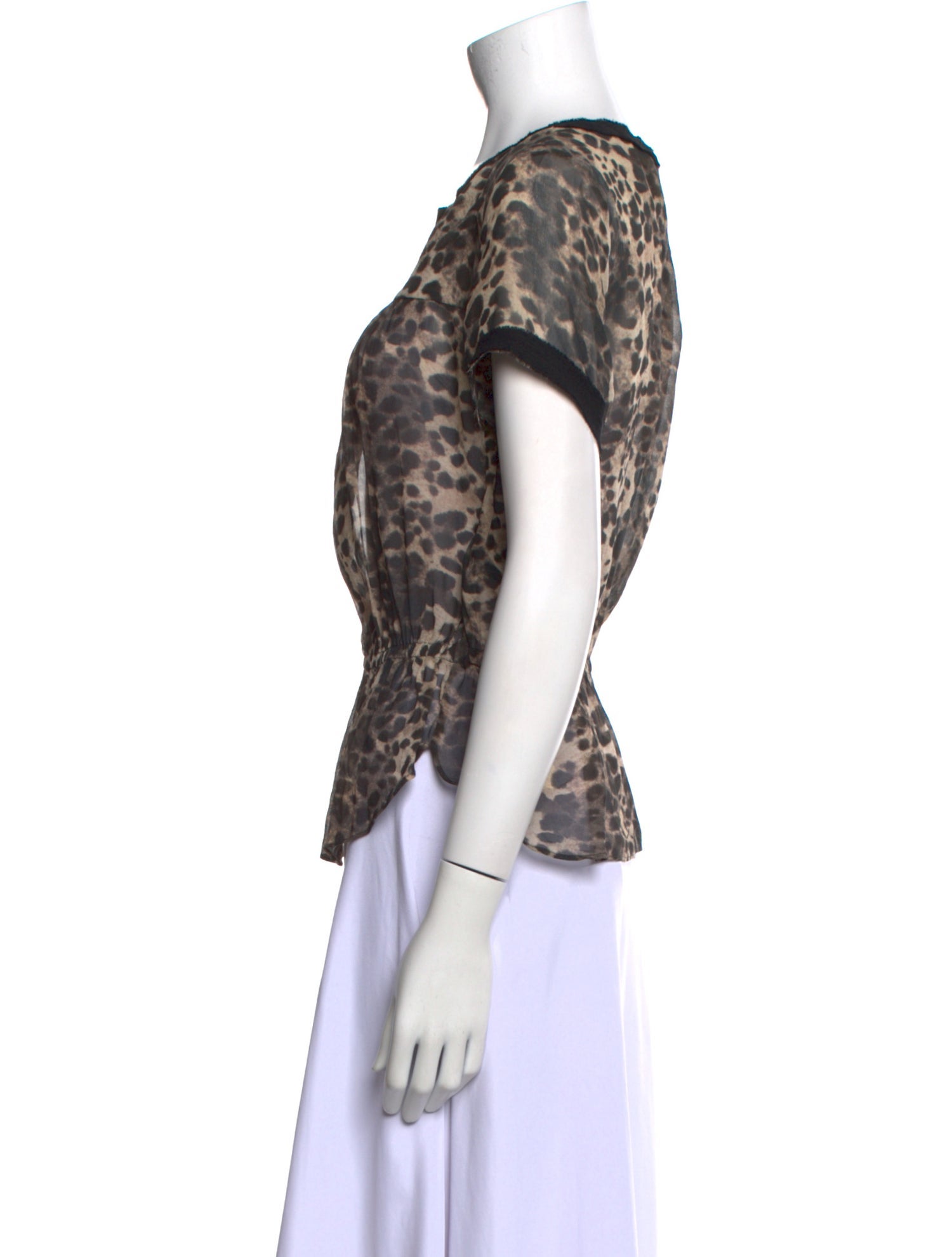Étoile Isabel Marant Silk Animal Print T-Shirt