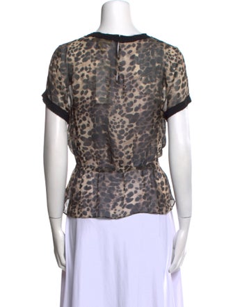 Étoile Isabel Marant Silk Animal Print T-Shirt