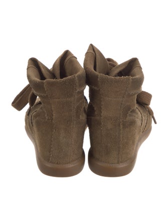 Étoile Isabel Marant Suede Scalloped Accent Wedge Sneakers