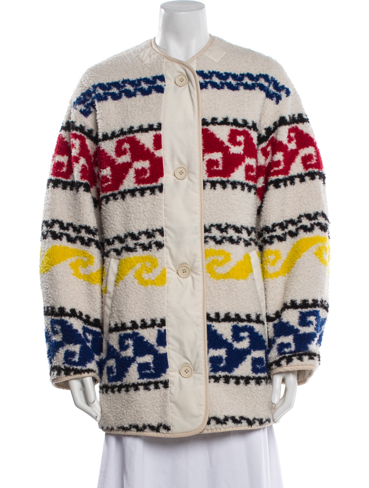 Étoile Isabel Marant Printed Faux Fur Jacket