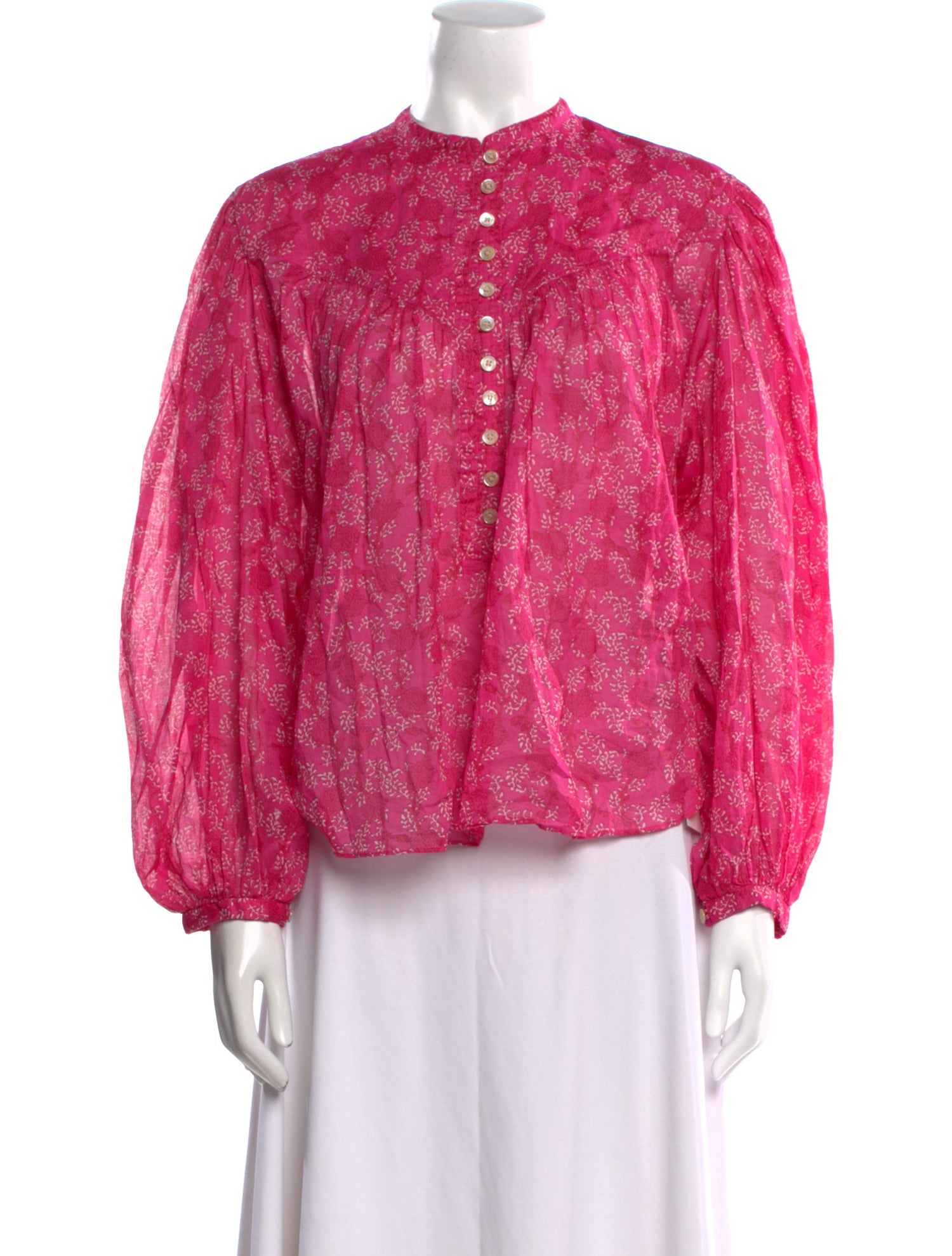 Étoile Isabel Marant Printed Mock Neck Blouse