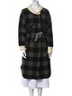 Étoile Isabel Marant Wool Plaid Print Trench Coat