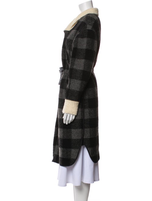Étoile Isabel Marant Wool Plaid Print Trench Coat