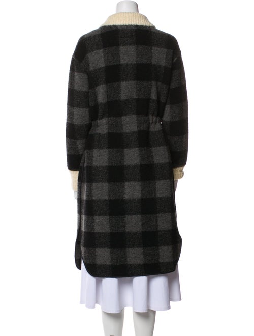 Étoile Isabel Marant Wool Plaid Print Trench Coat
