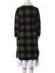 Étoile Isabel Marant Wool Plaid Print Trench Coat