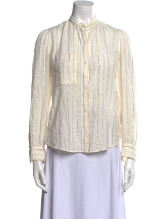 Étoile Isabel Marant Striped Mock Neck Blouse