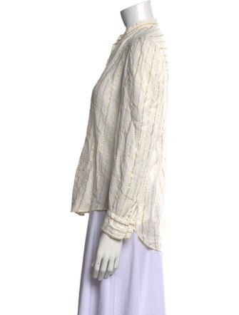 Étoile Isabel Marant Striped Mock Neck Blouse