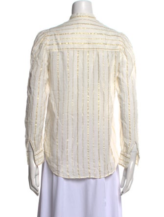 Étoile Isabel Marant Striped Mock Neck Blouse